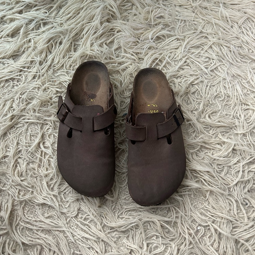 Birkenstock Boston Brown Slip-On Clogs 37